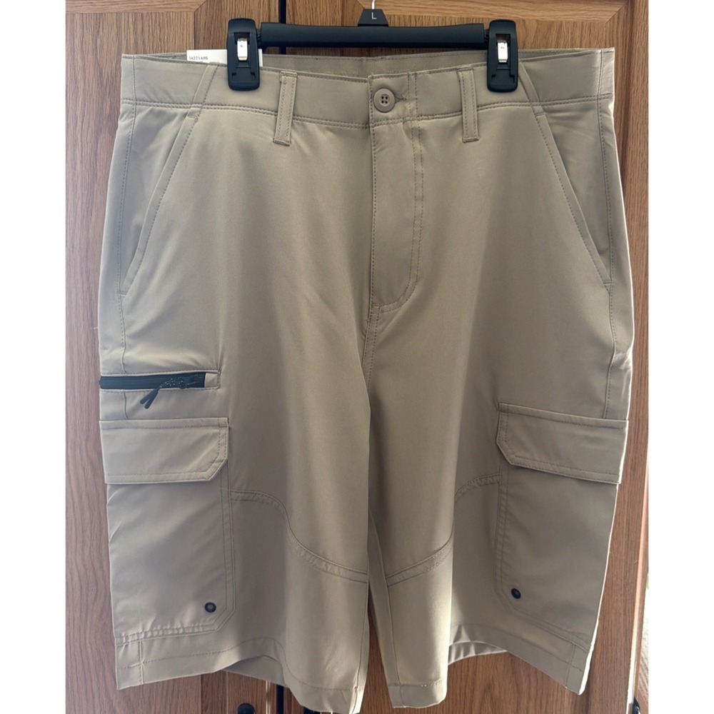 Iron Co. Stretch Hybrid Cargo Short - KHAKI Color SIZE 32 - NEW WITH TAG